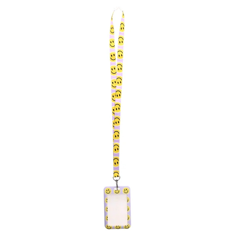 Pen+Gear Smiley Face Teacher ID Badge Holder with Breakaway Lanyard | Walmart (US)