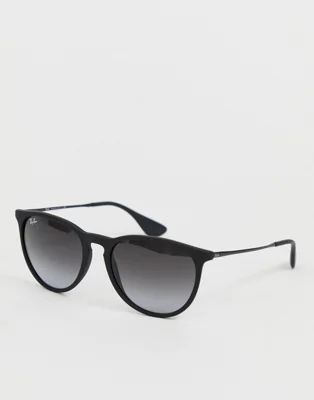 Ray-Ban Erika Keyhole sunglasses in black rb4171 622/8g | ASOS (Global)