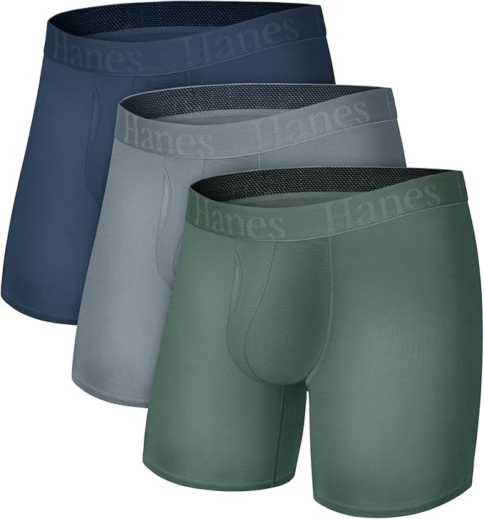 Hanes Men's Underwear, SuperSoft Viscose from Bamboo, 3-Pack, Sexy Men's Underwear, Short or Regu... | Amazon (US)