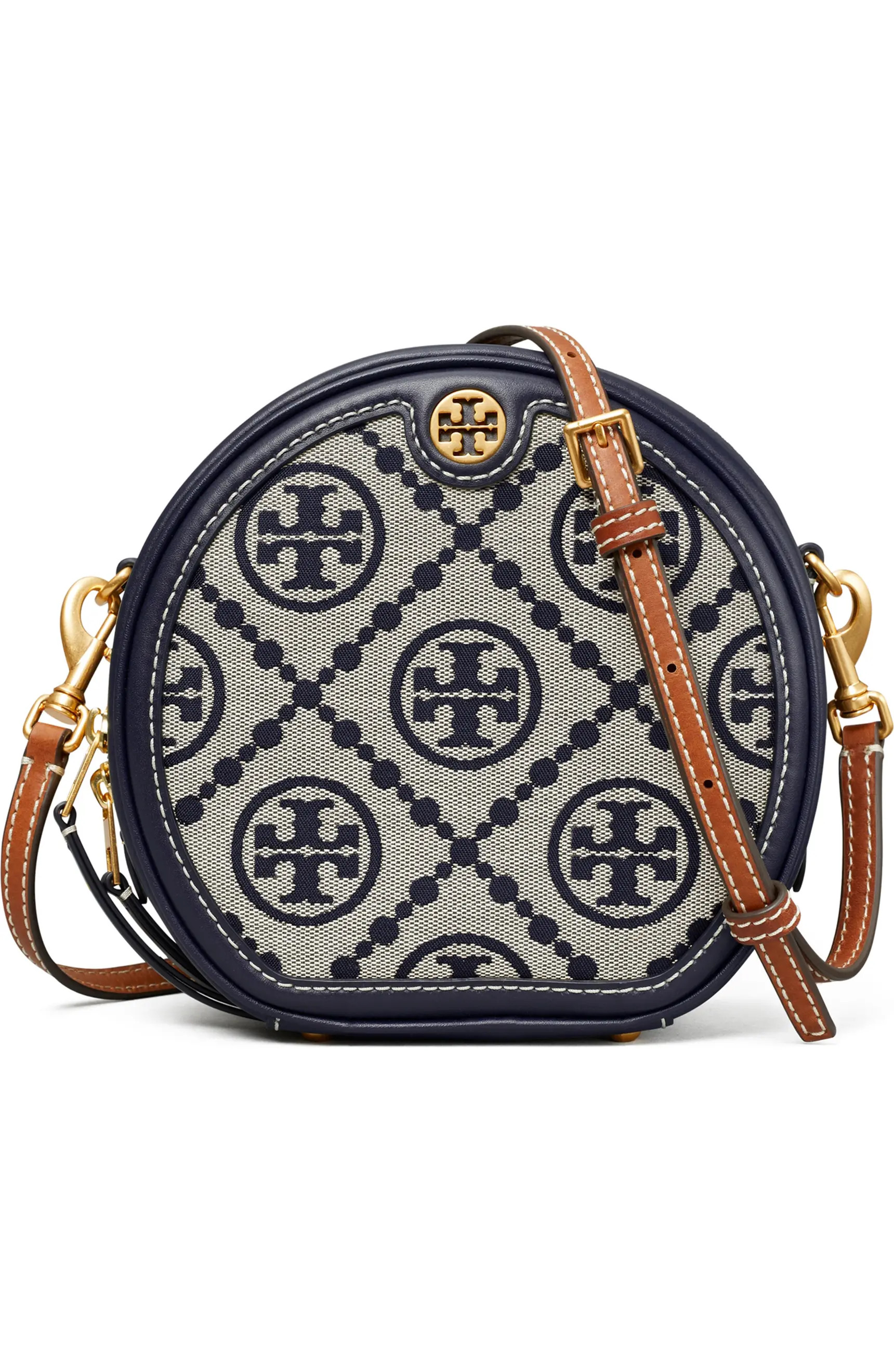 T Monogram Jacquard Moon Crossbody Bag | Nordstrom