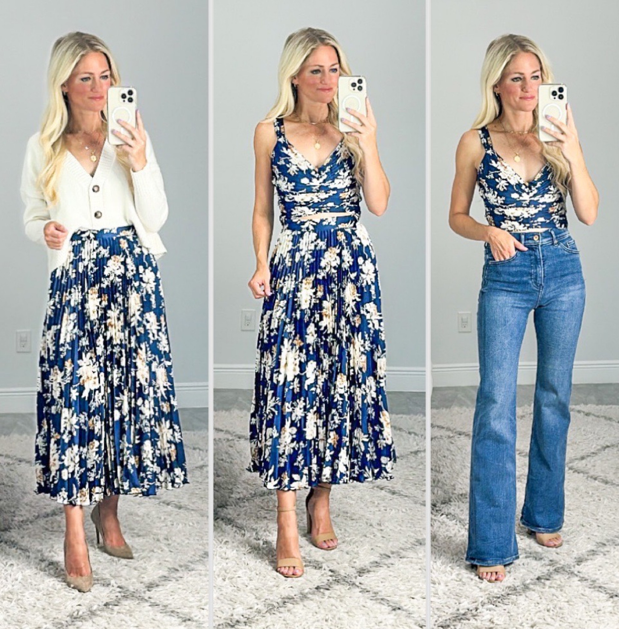 Gorgeous satin pleated matching set for Fall! Wear to a wedding, wear the top to a girls night or a sweater with the skirt to work. This set also comes in a solid colors. 

#LTKFind #LTKstyletip #LTKunder100