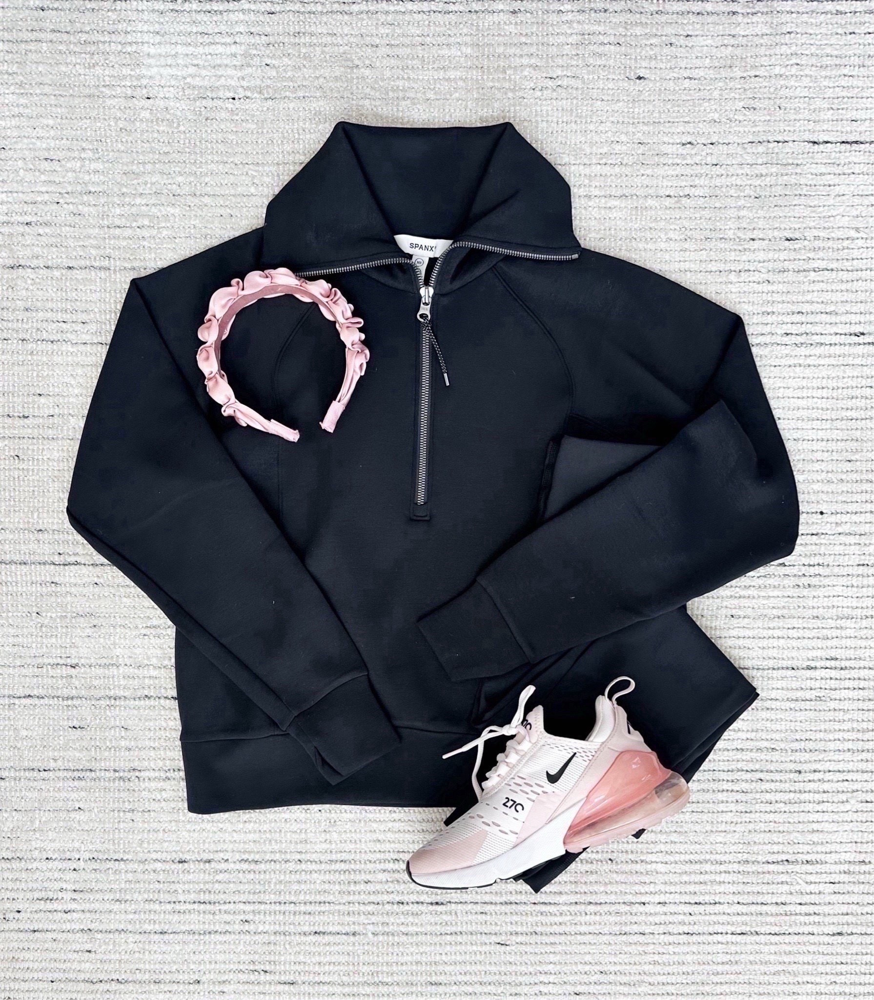 Winter athletic wear with the comfiest quarter zip paired with stretchy leggings and sneakers for a chic look! Use code HKCUNGXSPANX for 15% off your first order! 

#LTKootd #LTKActive