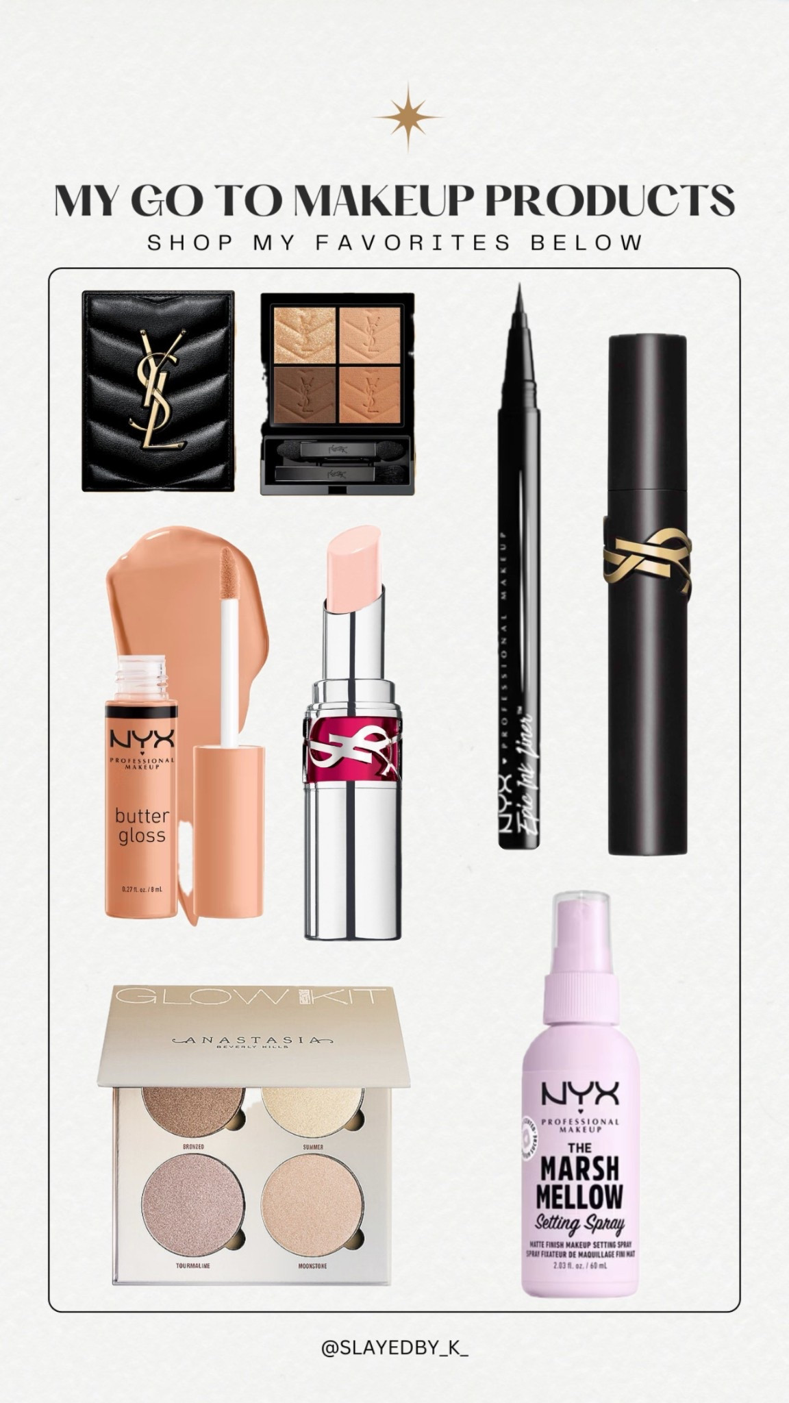 Go to makeup products 

#LTKBeauty #LTKStyleTip