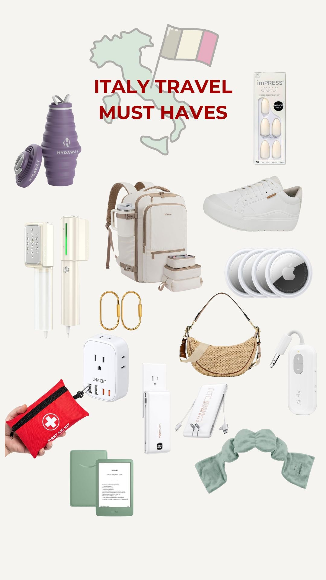 All of my Italy travel necessities 🇮🇹 #travel #italy 

#LTKSeasonal #LTKTravel