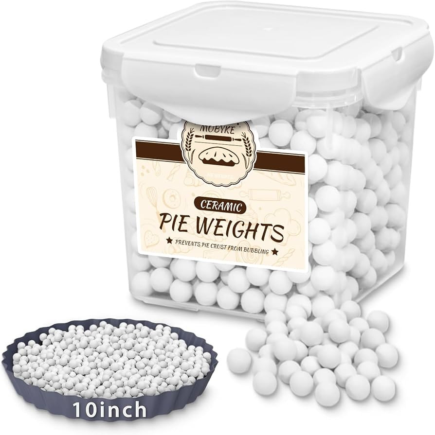 MOBYKE 2.2 LB Pie Weights for Blind Baking, Ceramic Blind Baking Pie Weights Beads for Crust Natu... | Amazon (US)