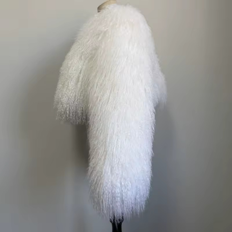 Real fur Colorful Women's Real Mongolia Sheep Fur Jacket With Collar Winter Coat Female | AliExpress (US)