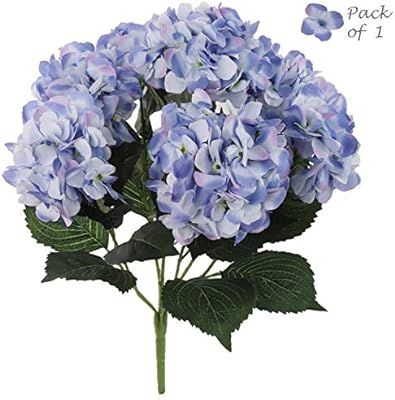 Hydrangea Silk Flowers Plant, Blue, Indoor Home Decoration, Outdoor Plant, Wedding, Centerpieces,... | Amazon (US)