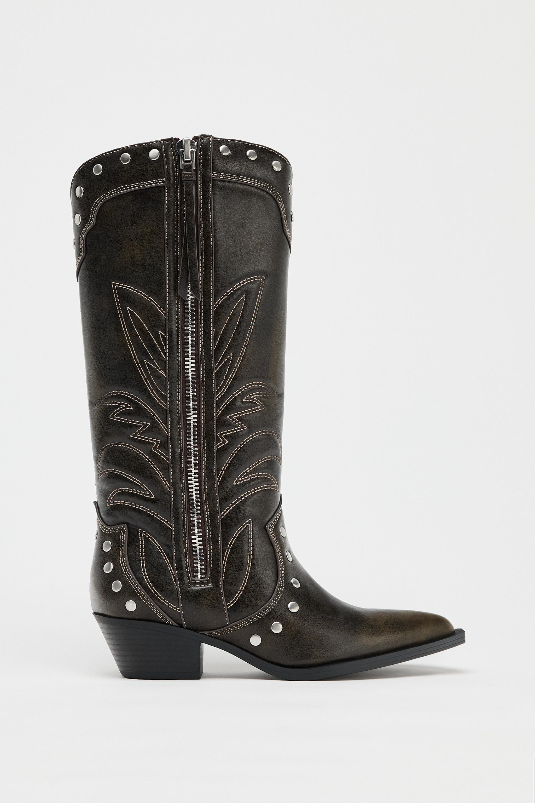 COWBOY STUDDED BOOTS | Zara US