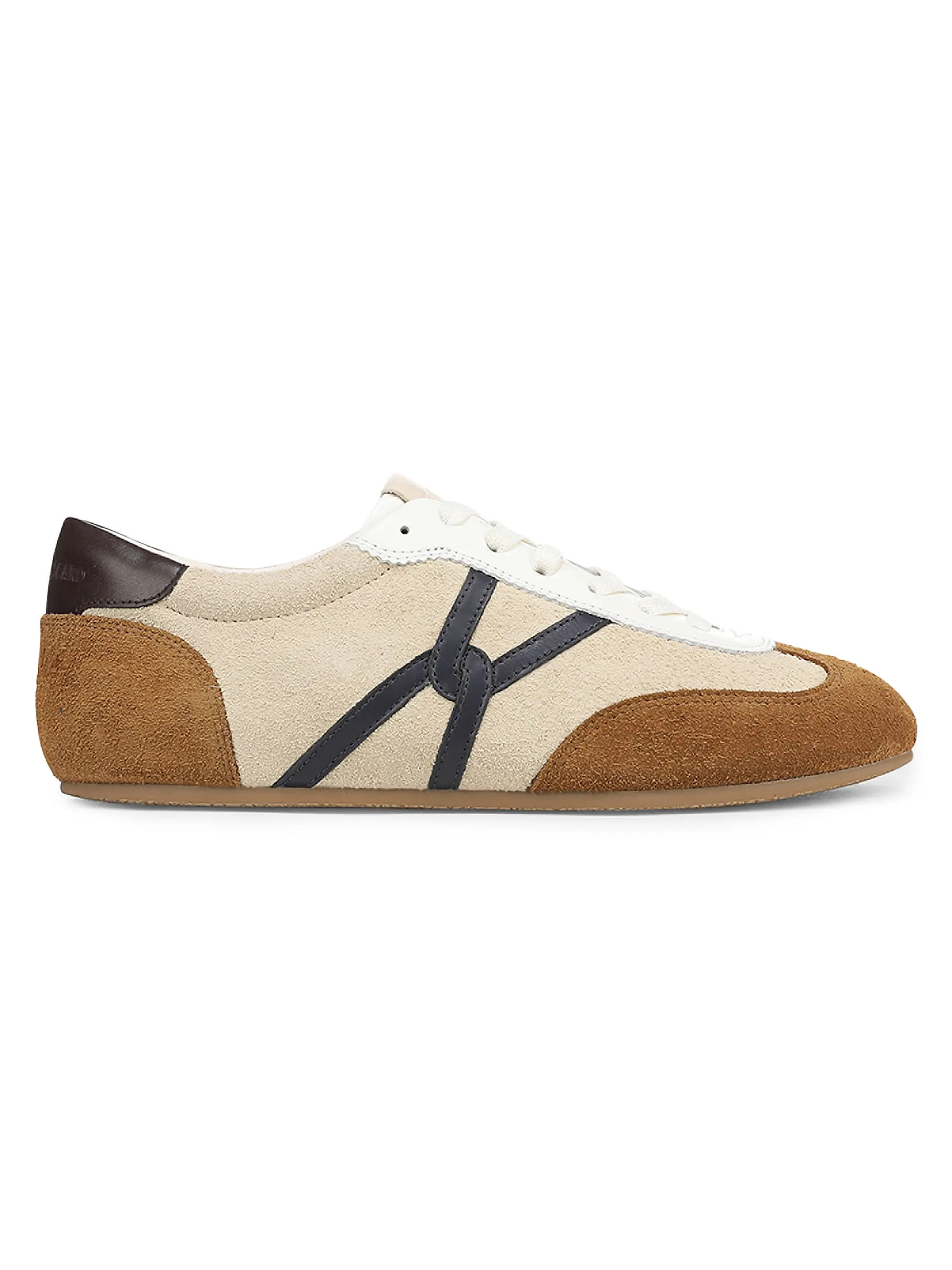 Veronica Beard Riviera Slim Leather-Suede Trainer Sneakers | Saks Fifth Avenue | Saks Fifth Avenue