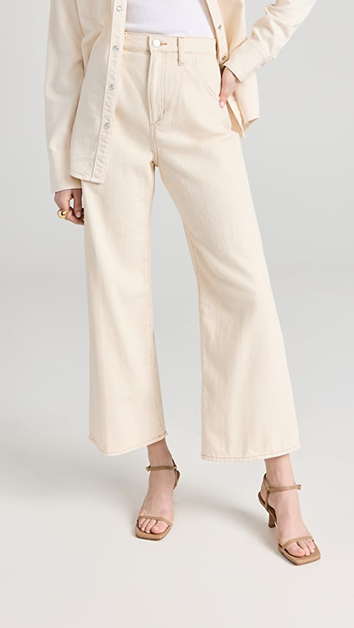 The Weightless Pleated Wide Leg Ankle Jeans | Shopbop