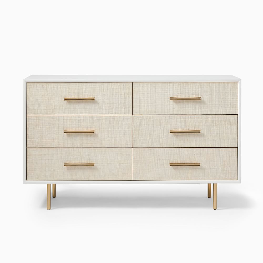 Margot Raffia 6-Drawer Dresser (56") | West Elm (US)