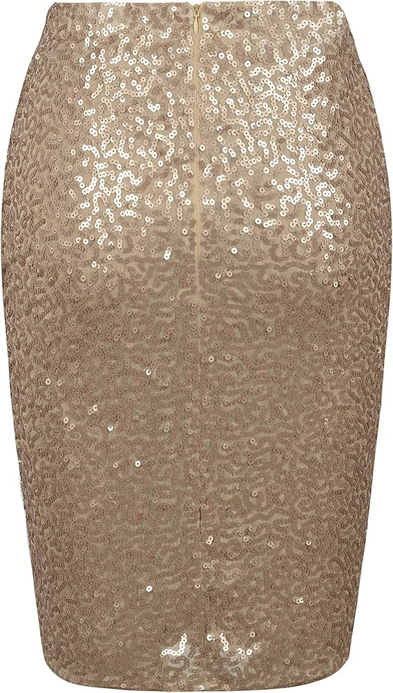 PrettyGuide Women's Sequin Skirt High Waist Sparkle Pencil Skirt Party Cocktail | Amazon (US)