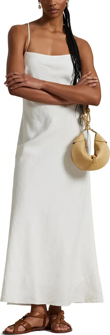 Sleevleess Linen A-Line Dress | Nordstrom