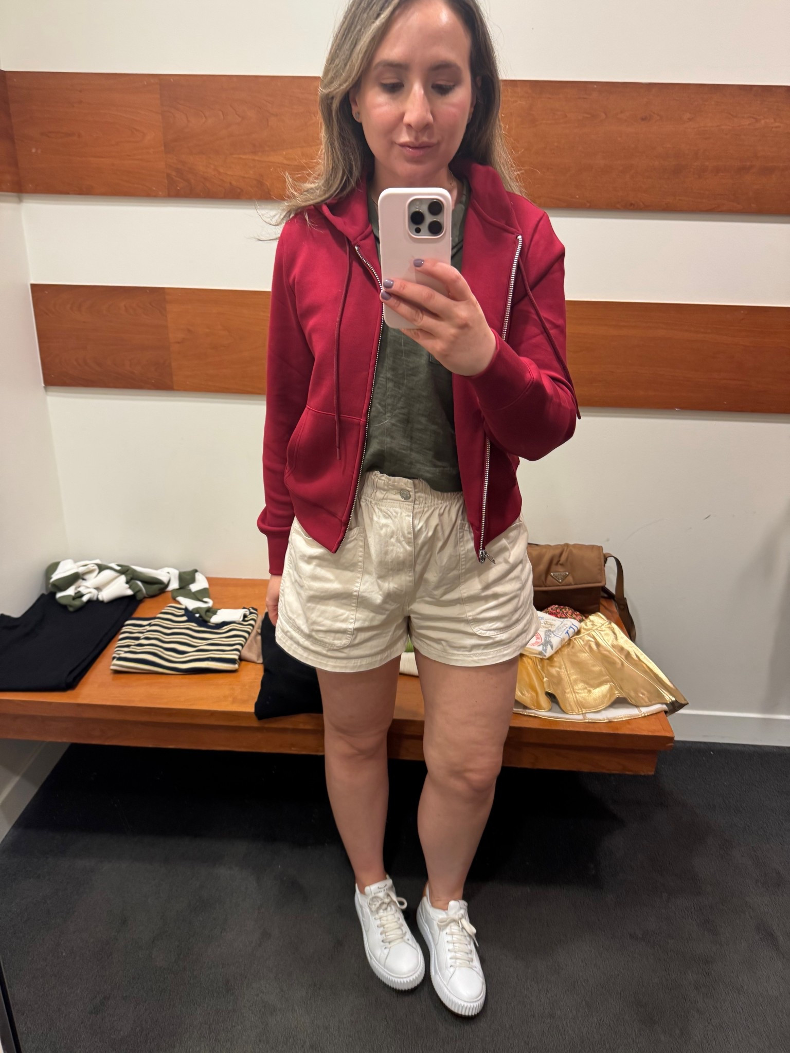 J. Crew dressing room! Obsessed with this hoodie and the color! 

#LTKSeasonal #LTKU #LTKActive