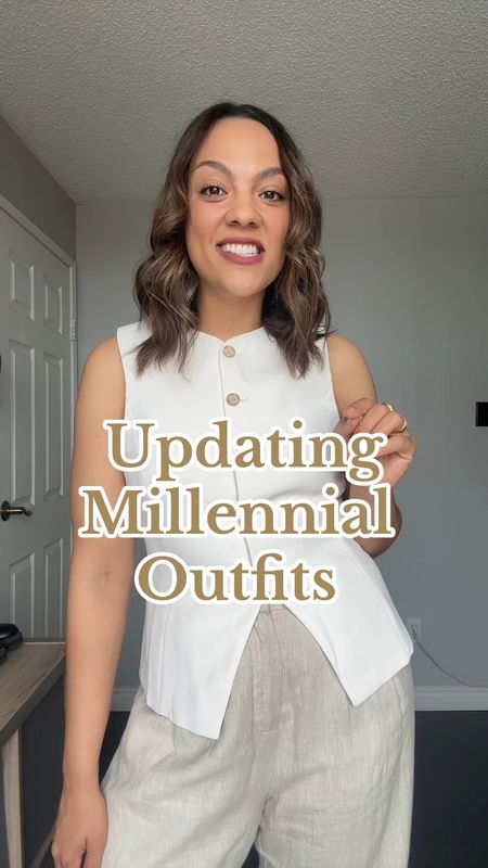 Updating millennial summer outfits!

Intro outfit:
-Aritzia white high-neck suiting vest, I’m wearing a size 10
-Dissh beige linen high-rise wide leg trousers, I’m wearing a size 8

Outfit one: 
-Anthropologie white mini Poplin A-line dress, I’m wearing a size medium
-Washed black cropped denim jacket, similar linked
-Steve Madden black buckled pointed flats, fit true to size
-Ganni leopard print tote bag, different colour option linked
-Celine Triomphe black rounded sunglasses in acetate

Outfit two:
-Uniqlo white T-shirt, I sized up to a large.
-Mother denim straight leg, medium wash jeans. These fit a bit big, I sized down to a size 28.
-Poppy Barley brown leather heeled slide sandals.
-Same sunglasses and bag as outfit one.

Outfit three: 
-Arket single breasted, beige trenchcoat, I have a size medium.
-Anthropologie ruched black fitted T-shirt. I have a size medium.
-Aritzia white tailored shorts, I have a size 10.
-Vagabond black utility sandals.
-Coach tabby 26 shoulder bag in black pebbled leather. 
-Same sunglasses as previous outfits.



#LTKsummer #LTKcanada #LTKstyletip
