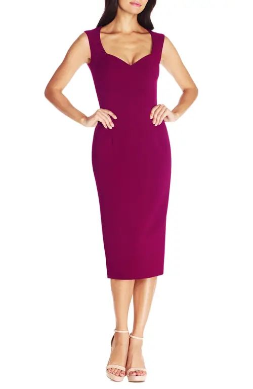 Dress the Population Elle Sheath in Dark Magenta at Nordstrom, Size Small | Nordstrom