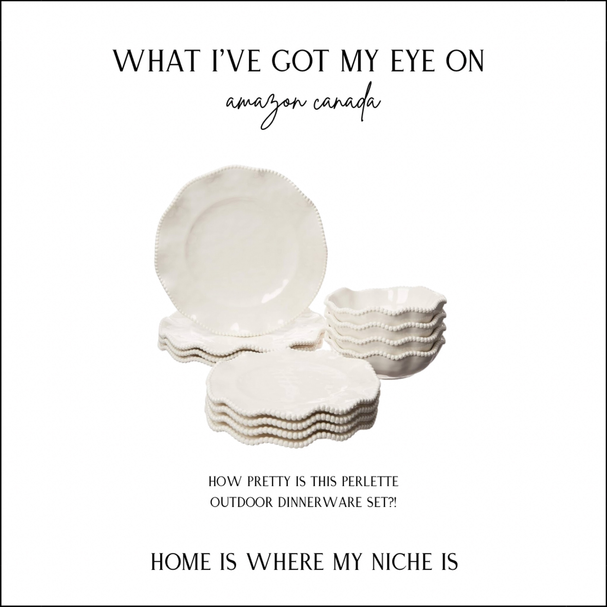 A M A Z O N / how pretty is this perlette  outdoor dinnerware set. Would make for SUCH a pretty patio table setting

Amazon Canada Home | Last Minute Mother’s Day Giftt

#LTKcanada #LTKstyletip #LTKhome