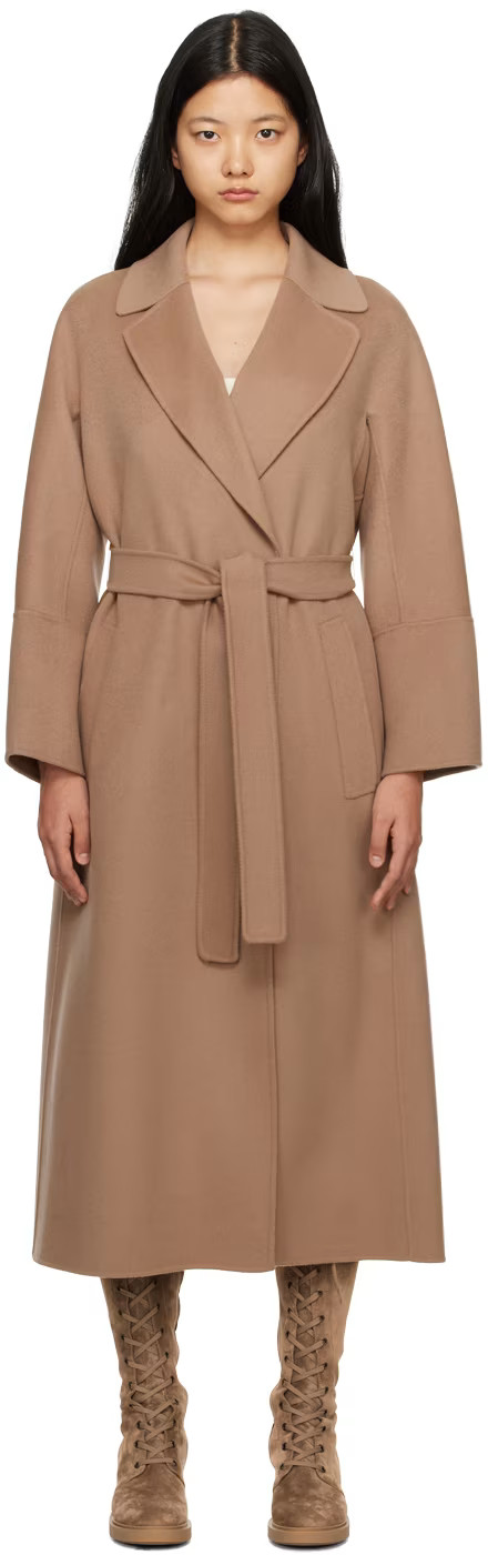 S Max Mara - Beige Elisa Coat | SSENSE
