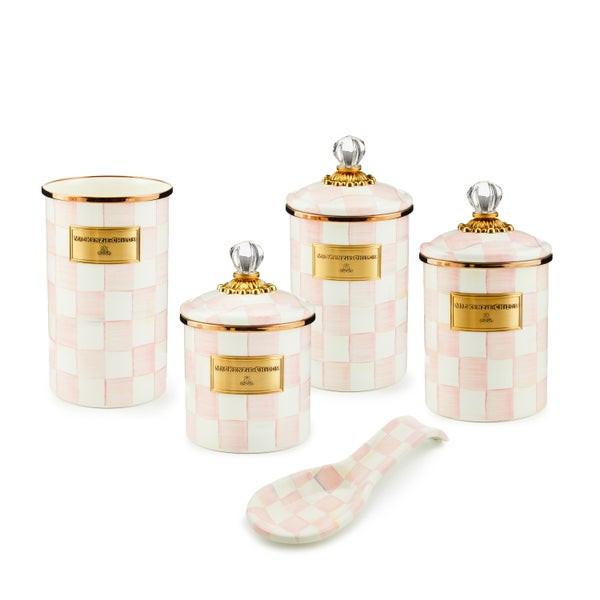 MacKenzie-Childs Rosy Check 5pc Kitchen Essentials Set | MacKenzie-Childs