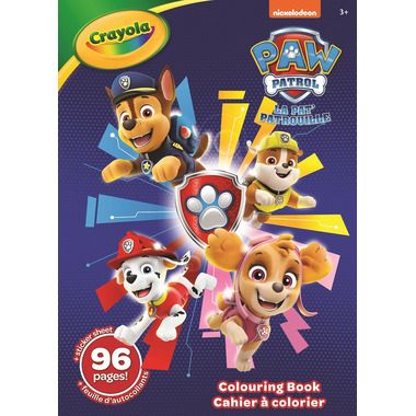 Crayola 96 Page Paw Patrol Colouring Book | Well.ca