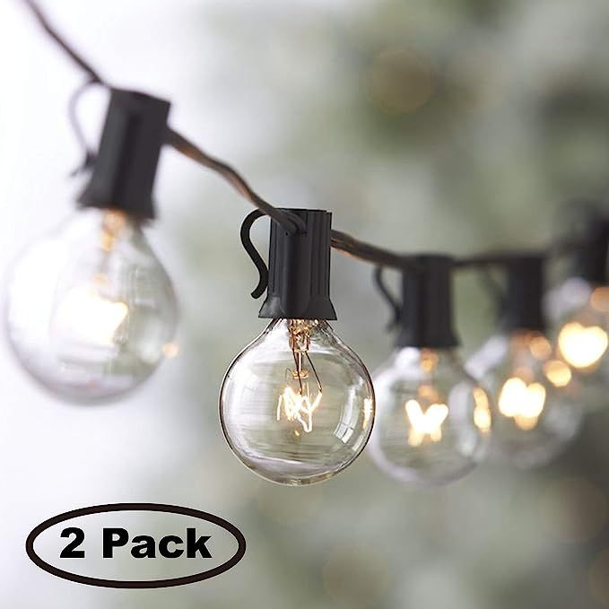 Lemontec String Lights,25FT Vintage Backyard Patio Lights with 25 Clear Globe Bulbs-UL listed for... | Amazon (US)