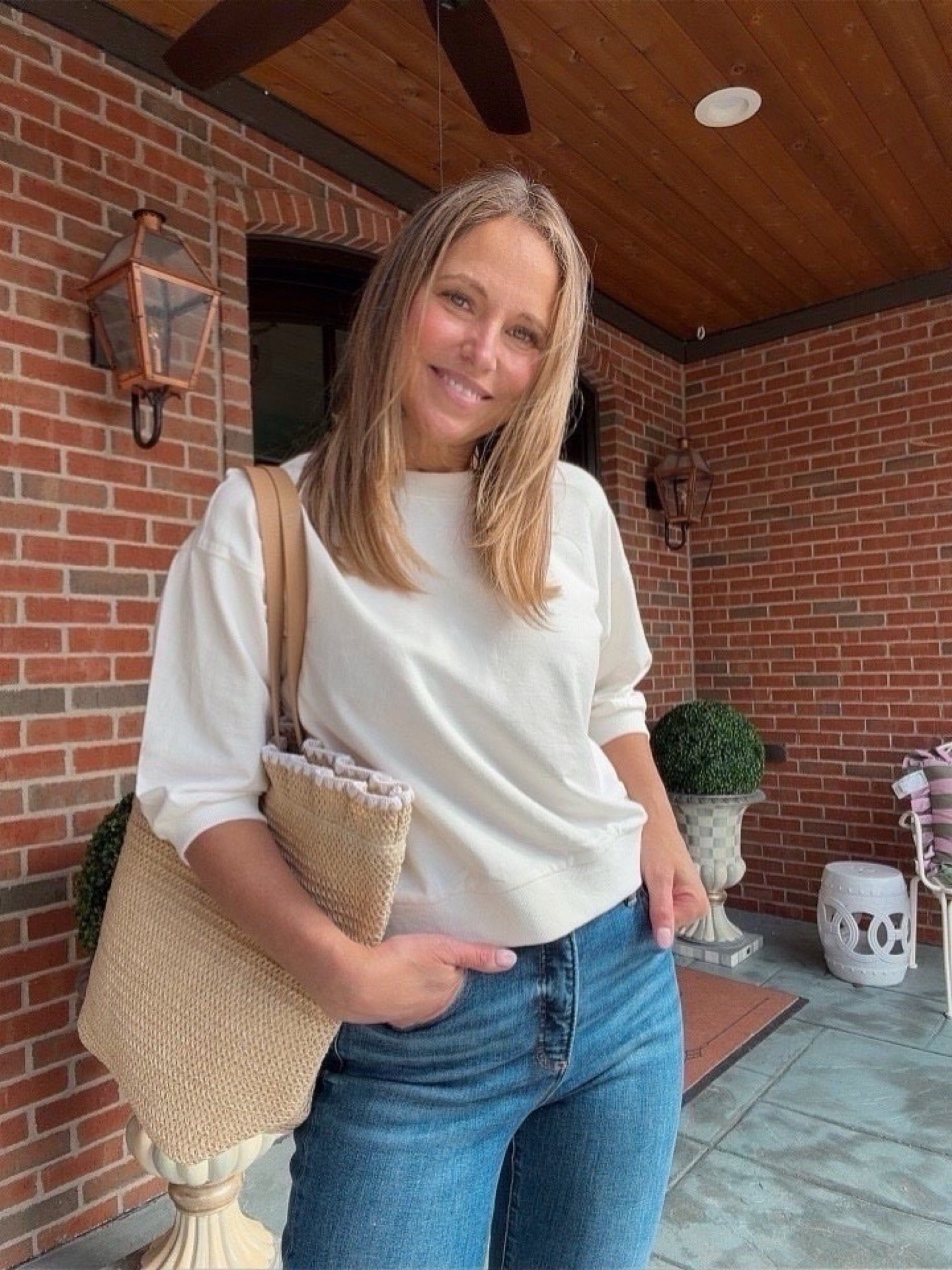 The kind of outfit that works for errands, lunch with a friend, or an easy day out. Comfortable, effortless, and still feels put together. The tote from Social Threads is a favorite and pulls it all together perfectly.

#LTKMidsize #LTKSeasonal #LTKOver40