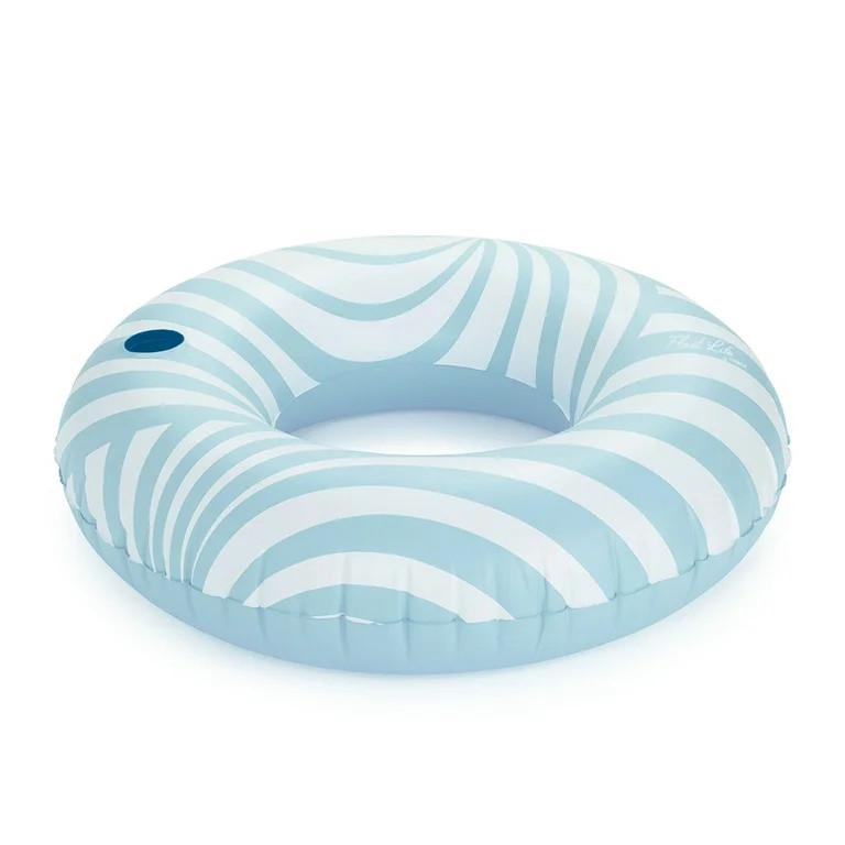 Float Life by Funboy Inflatable Tube Pool Float, Blue Twist, Cup-Holder, 43'' Oversized Ring, Chi... | Walmart (US)