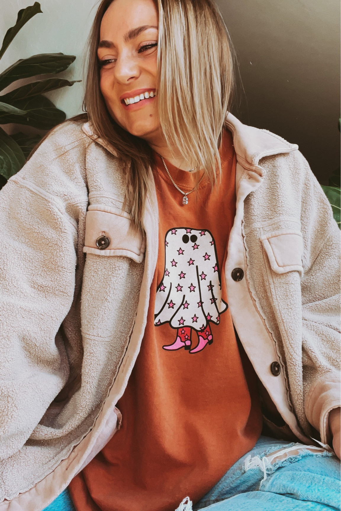 Fall outfit midsize style 
Oversized graphic tee T-shirt
Halloween shirt fall vibes spooky styles
Free people shacket 


#LTKHalloween #LTKSeasonal #LTKunder100