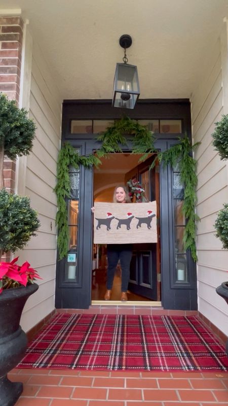Front door, holiday porch, holiday front door, doormat

#LTKSeasonal #LTKunder50 #LTKhome