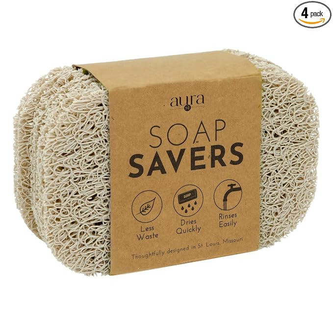 S&T INC. Bar Soap Holder for Kitchen, Bathroom, and Soap Dish, 4 Pack, Cream, 2.9 inches by 4.4 i... | Amazon (US)