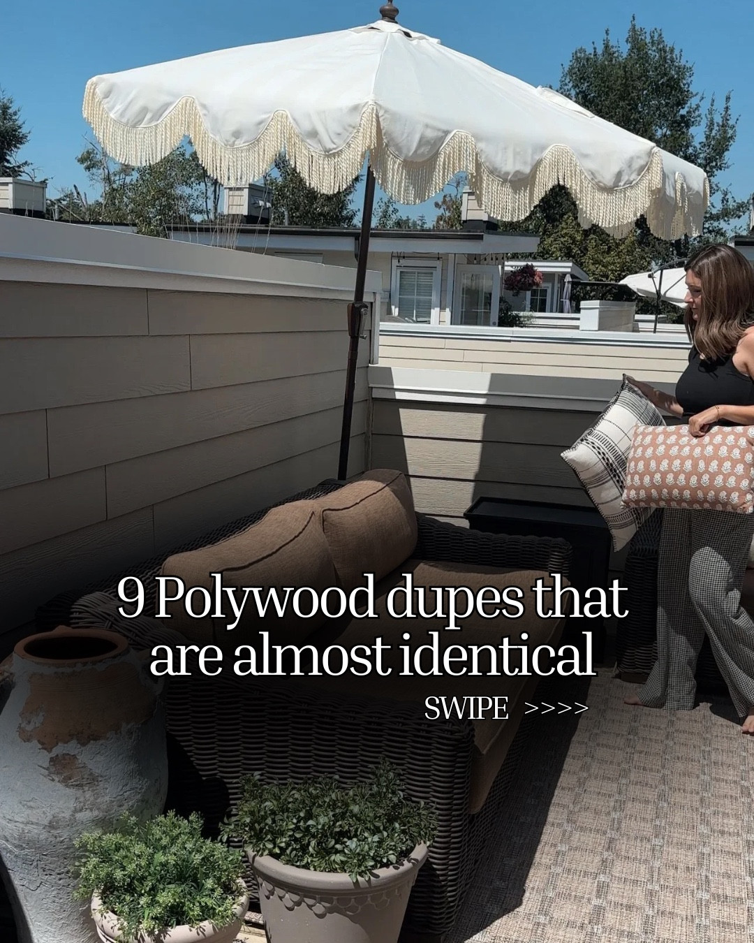 POLYWOOD is known for that effortless, maintenance-free outdoor living. Furniture that looks like wood, but doesn’t crack, fade, or need a single seasonal touch-up.
The only catch? That level of ease usually comes with a pretty steep price tag.
But it doesn’t have to.
I’ve rounded up the best dupes of your favorite POLYWOOD pieces so you can get the same look, the same low-maintenance lifestyle, and save your budget for literally anything else. #patio #backyard

#LTKSeasonal #LTKHome #LTKSaleAlert