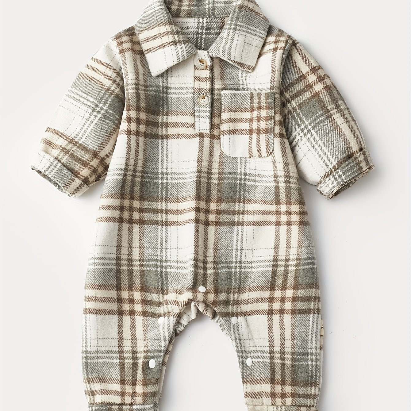 Infant's Plaid Pattern Cotton Bodysuit Retro Style Comfy - Temu | Temu Affiliate Program