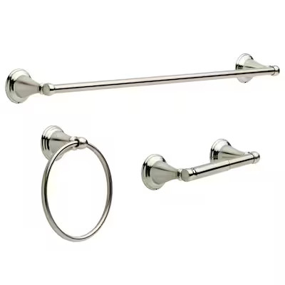 Delta 3-Piece Windemere Brushed Nickel Decorative Bathroom Hardware Set Lowes.com | Lowe's