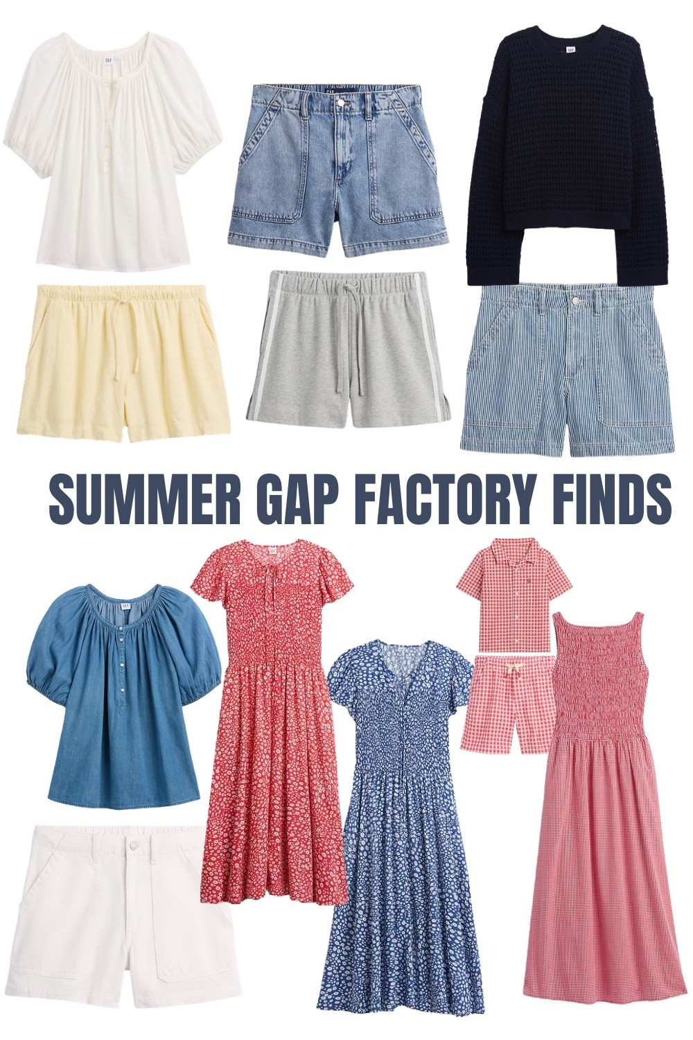 summer gap finds! 

ordered my TTS medium in everything, except large in sweater! 