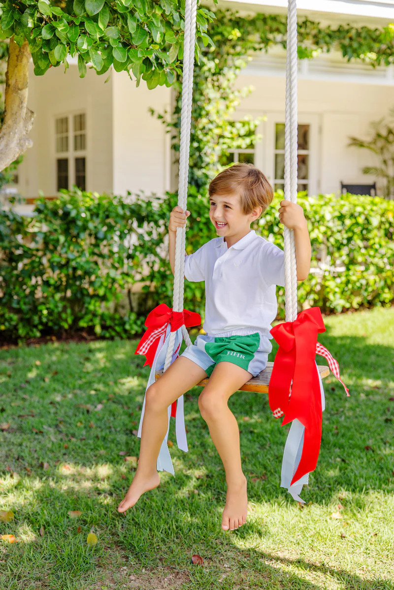 Colorblock Sheffield Shorts (Twill) - Buckhead Blue, Kiawah Kelly Gree | The Beaufort Bonnet Company