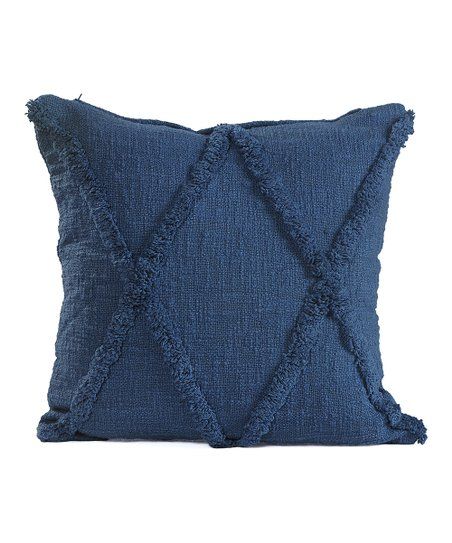 Coronet Blue Diamond Tufted Throw Pillow | Zulily