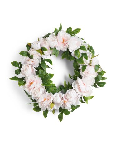 26in Peony Wreath | TJ Maxx