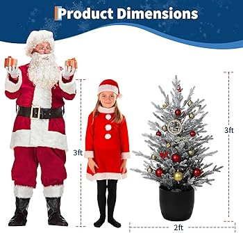 3 Ft Pre-Lit Christmas Tree, Artificial Christmas Trees with Lighting, Xmas Trees with Lights, Ch... | Amazon (US)