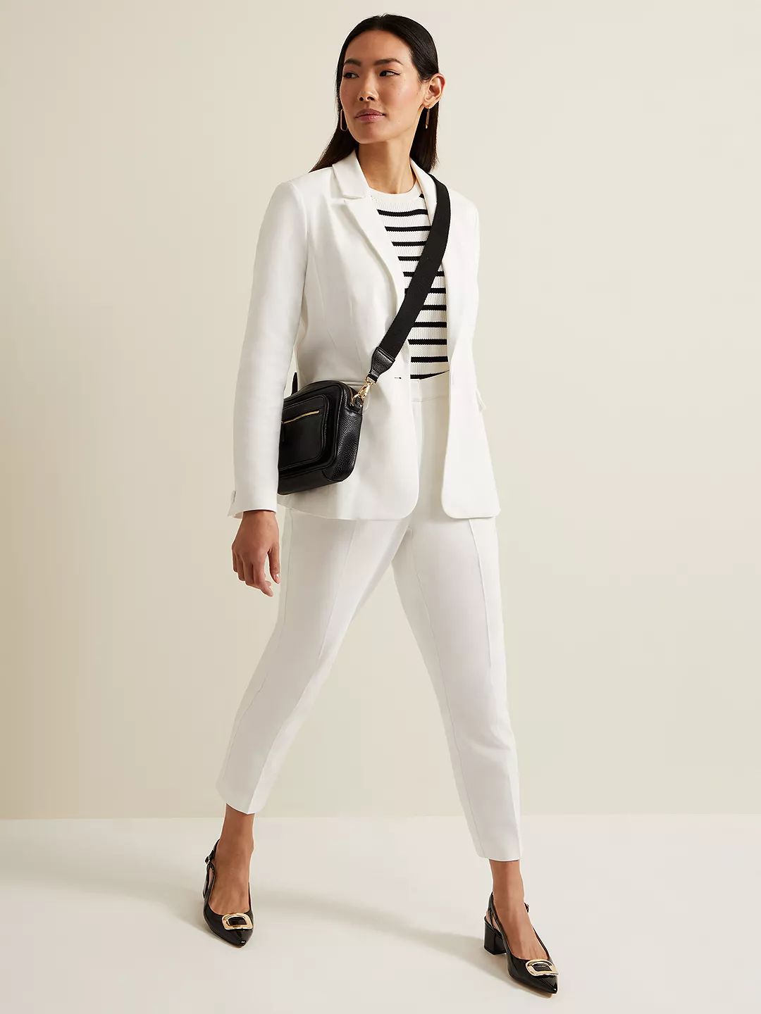 Phase Eight Ulrica Fitted Suit Jacket, White | John Lewis (UK)