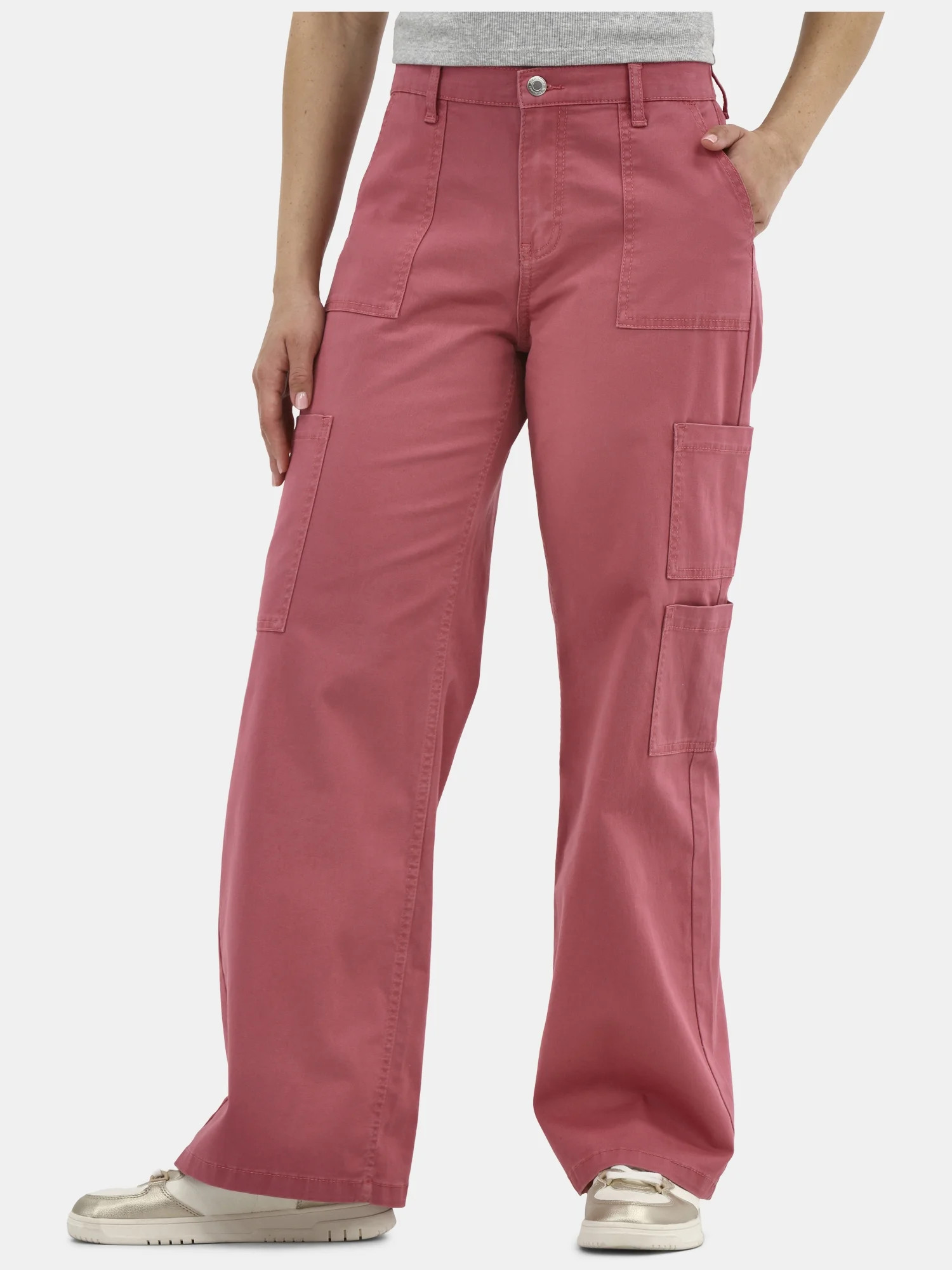 No Boundaries Wide Leg Cargo Pants, 31.5'' Inseam, Women's - Walmart.com | Walmart (US)