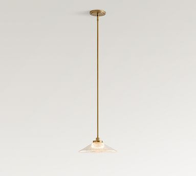 Cooper Flared Ribbed Glass Pendant (12") | Pottery Barn (US)