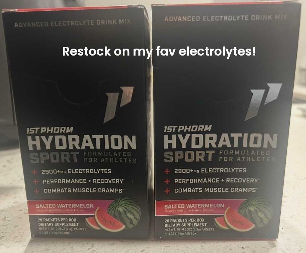 Using this DAILY during marathon training! Just did a restock of the salted watermelon flavor 👏🏼🍉
Mix with water and drink a bit before, during, & post run to feel hydrated and keep muscle cramps away! #marathontraining #electrolytes #sportsnutrition #hydrate #runnerslife #runfit #1stphorm

Shop my 🔗: https://1stphorm.com/products/hydration-sport?a_aid=67d32e9e3fb90


#LTKActive #LTKfitnessgoals #LTKdayinmylife