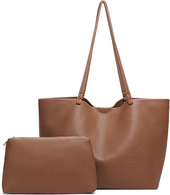 SENDEFN Leather Tote Bag for Women Work Shoulder Bag Large Top Handle Handbags and Ladies Travel ... | Amazon (US)