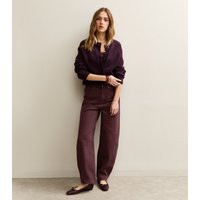 Women's Burgundy Barrel Leg Jeans New Look | New Look (UK)