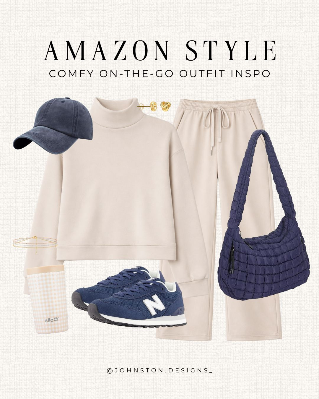 Ultimate comfy outfit from Amazon! Perfect for staying comfortable on-the-go. Travel outfit, drop off look, matching set, winter fashion, navy accessories, trending look, styled outfit inspo.

Amazon fashion, Amazon style
 

 #LTKootd #LTKActive