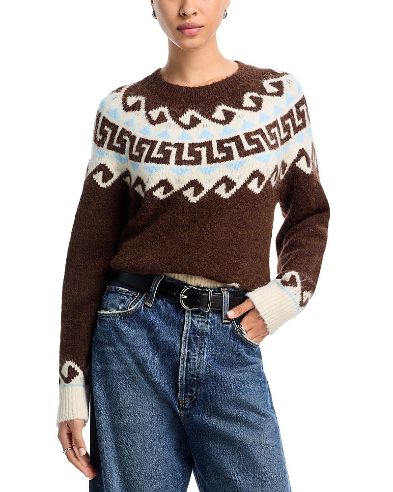 Aqua Crewneck Fair Isle Sweater - Exclusive | Bloomingdale's (US)