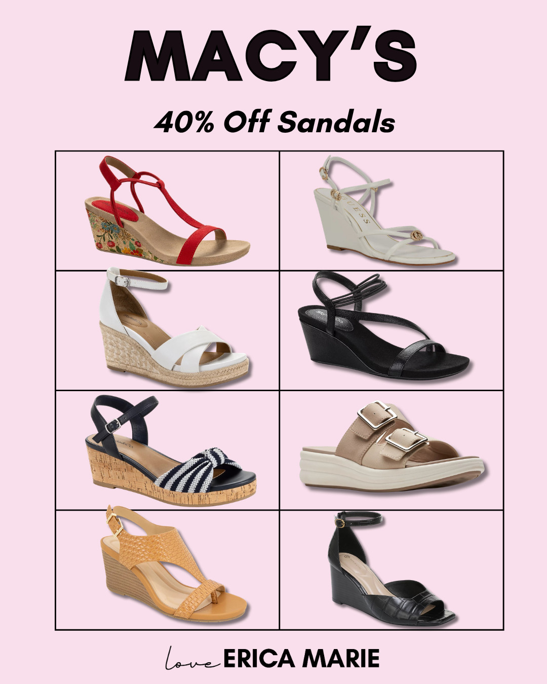 How cute are these sandals 😍 They’re currently 40% OFF and perfect with flowy dresses, denim shorts, or linen pants. Grab your favorites while they're on sale! macy's, sandals, heels, slides 

 #LTKootd #LTKSaleAlert