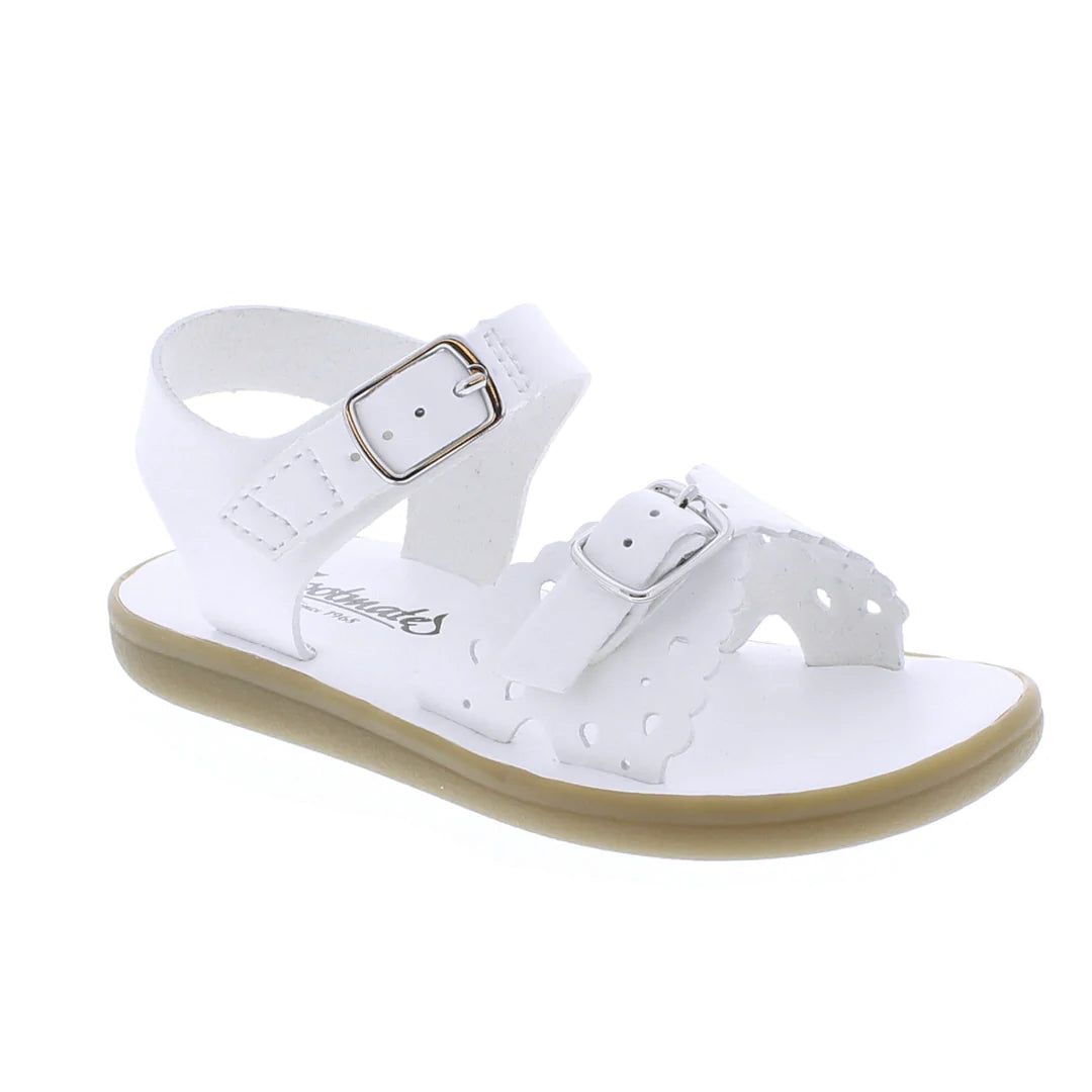 Footmates Eco-Ariel Children's Sandal - White Vegan Leather | JoJo Mommy