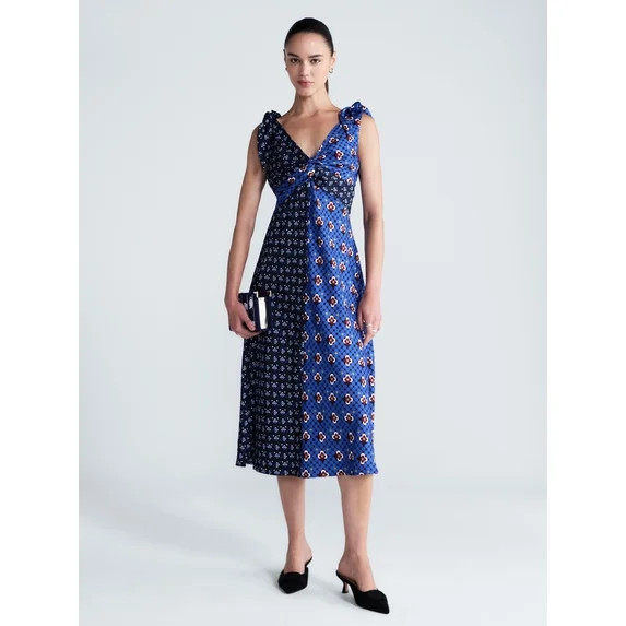 Free Assembly Women's Twist Front Sleeveless Maxi Dress, Sizes XS-XXL | Walmart (US)