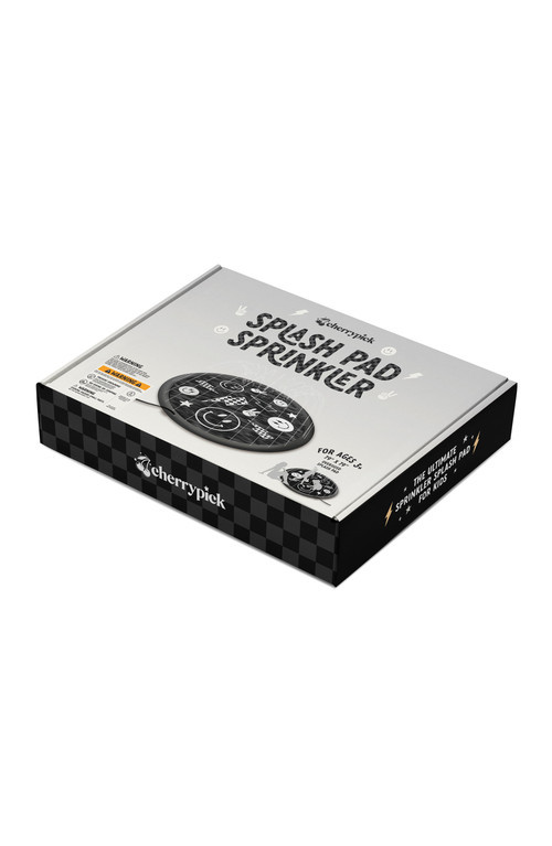 Cherrypick Sprinkler Splash Pad in Monochrome Smiley at Nordstrom | Nordstrom